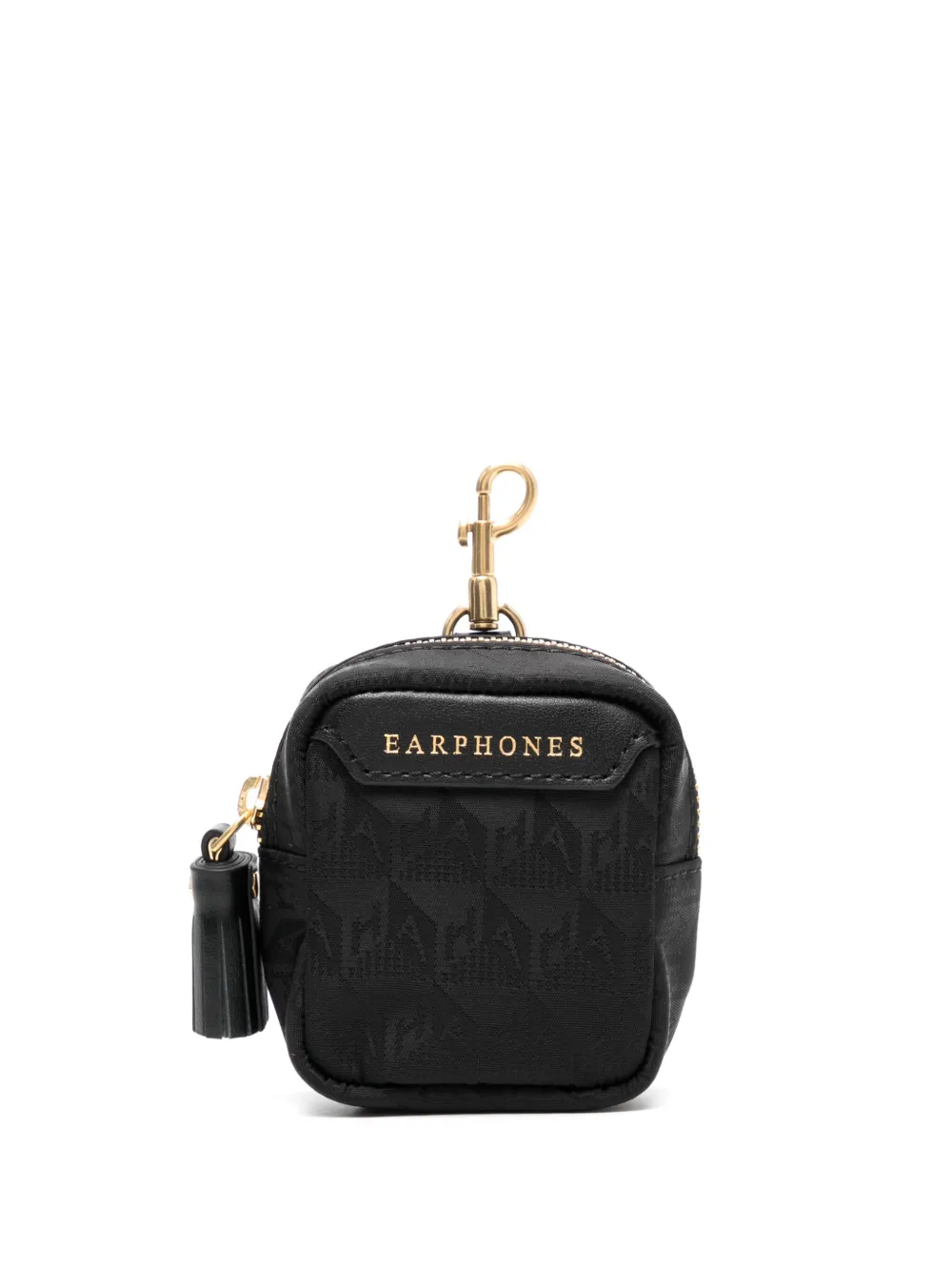 Anya Hindmarch ロゴ イヤホンポーチ - ブラック Anya Hindmarch ロゴ イヤホンポーチ - ブラック
