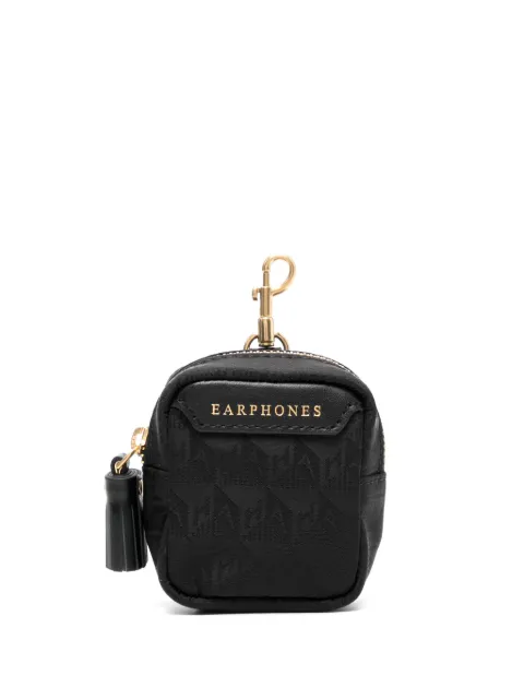 Anya Hindmarch logo-jacquard earphones pouch