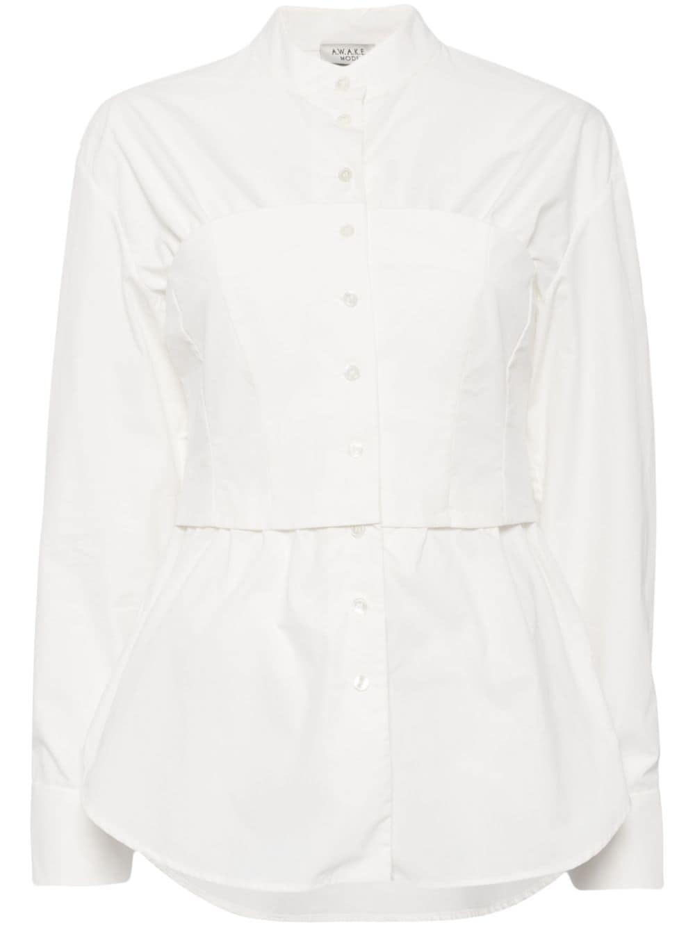 corset-style cotton shirt