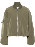 GANNI twill bomber jacket - Green