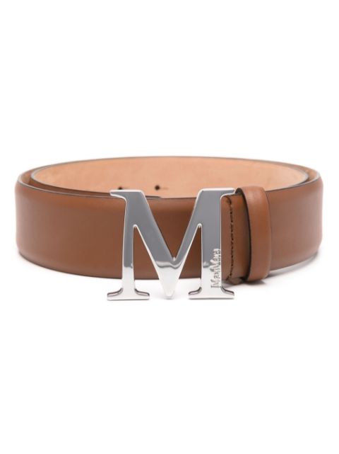 Max Mara logo-buckle leather belt Women