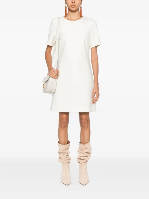 Vestido Corto Recto Blanco FARFETCH EC