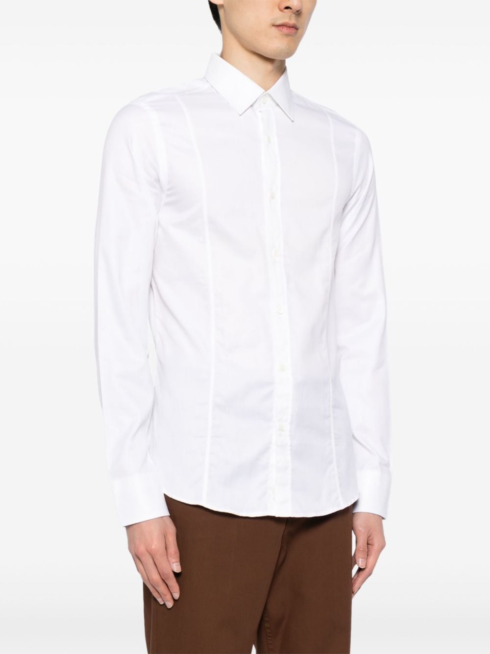 Shop Gucci Poplin Cotton Shirt In Weiss