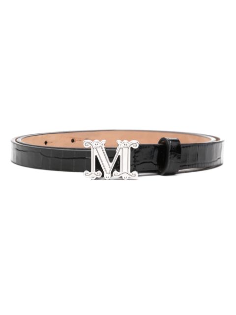 Max Mara monogram-buckle leather belt Women