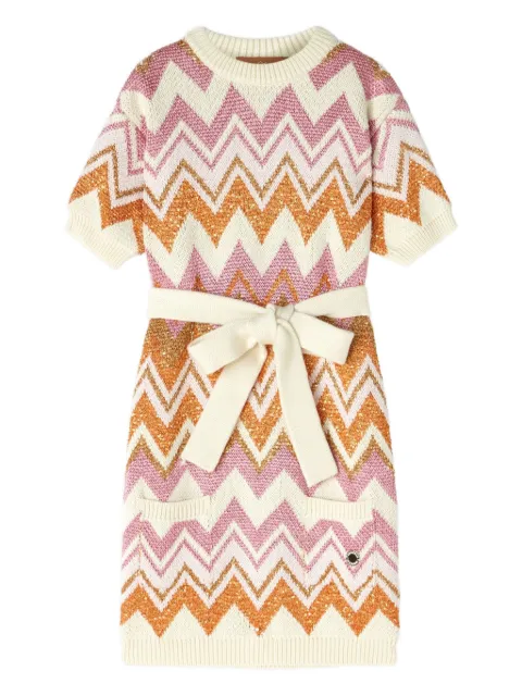 Missoni Kids belted knitted dress
