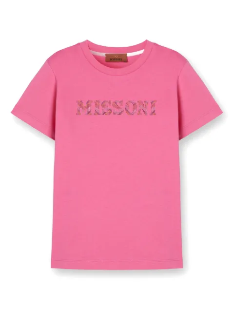 Missoni Kids rhinestone logo t-shirt