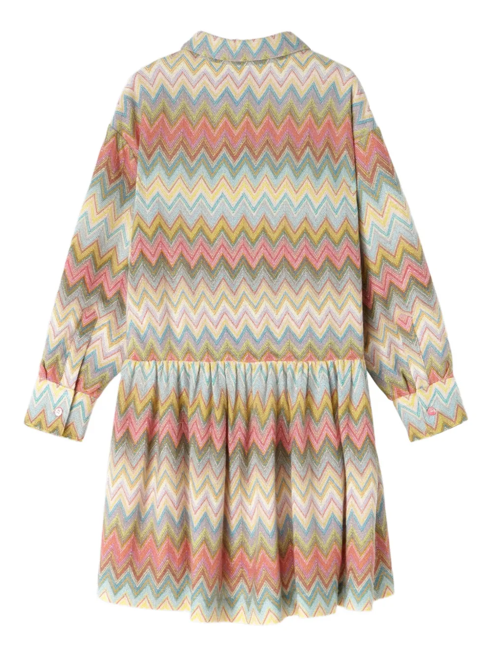 Missoni Kids Blousejurk met chevron patroon Beige