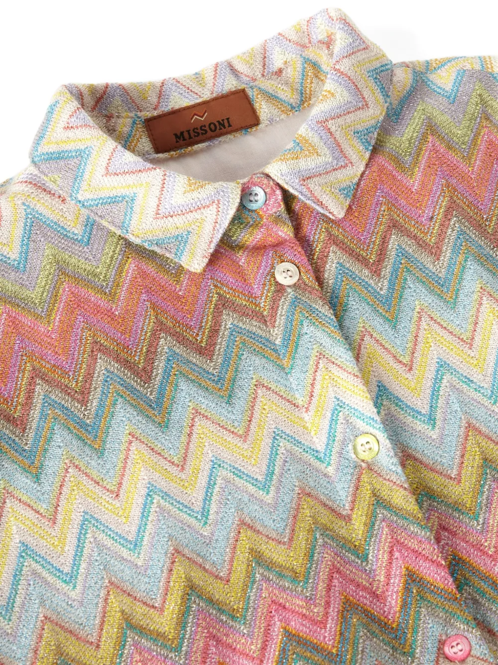 Missoni Kids Blousejurk met chevron patroon Beige