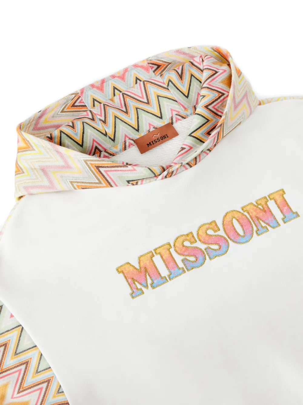 Missoni Zigzag-pattern Hoodie In White