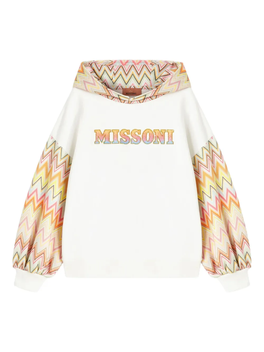 Missoni Zigzag-pattern Hoodie In White