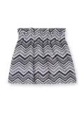 Missoni Kids zigzag cotton skirt - Black