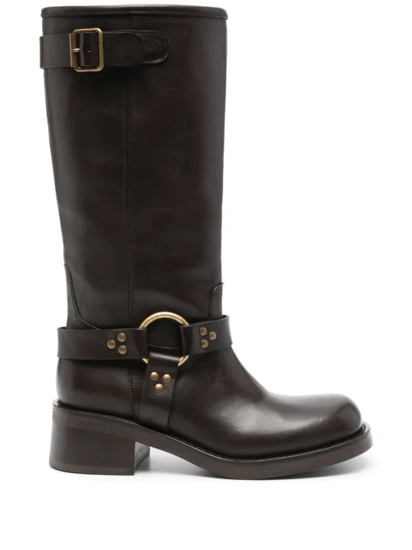 PAROSH Women Boots D060121RESHOE029 Brown P.A.R.O.S.H. stud