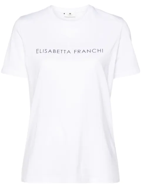 Elisabetta Franchi playera con detalles de strass