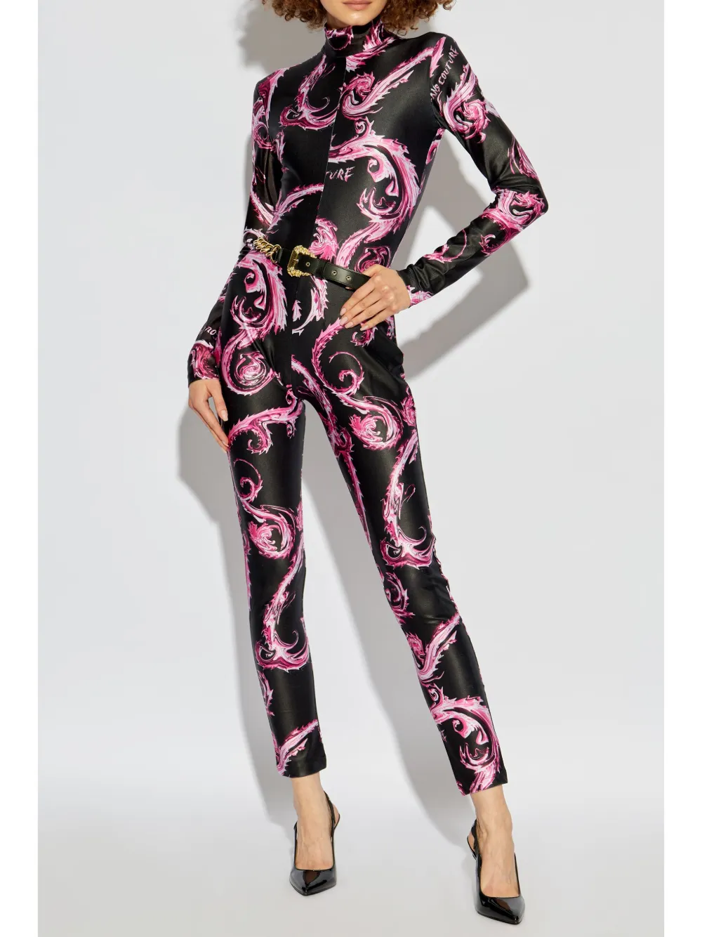 Versace Jeans Couture Chromo Couture-print jumpsuit - Zwart