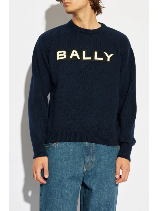 【関税込み】Bally スウェットシャツ Bally ロゴ スウェットシャツ | ブルー | FARFETCH JP