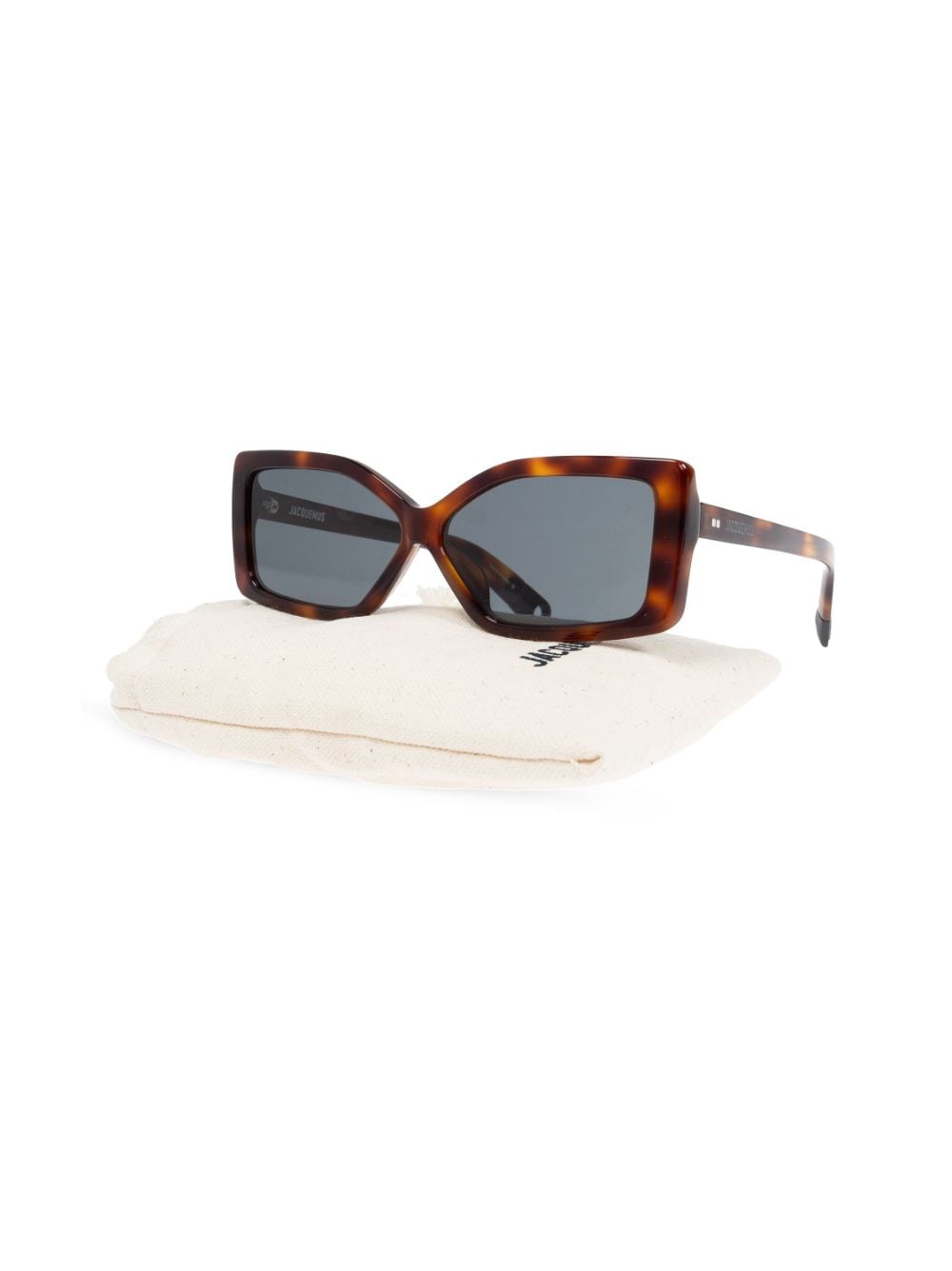 Shop Jacquemus X Linda Farrow Spiaggia Sunglasses In Braun