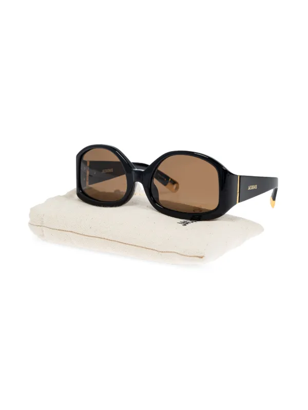 Jacquemus Les Lunettes Colapso Sunglasses | Black | FARFETCH OM display picture 2