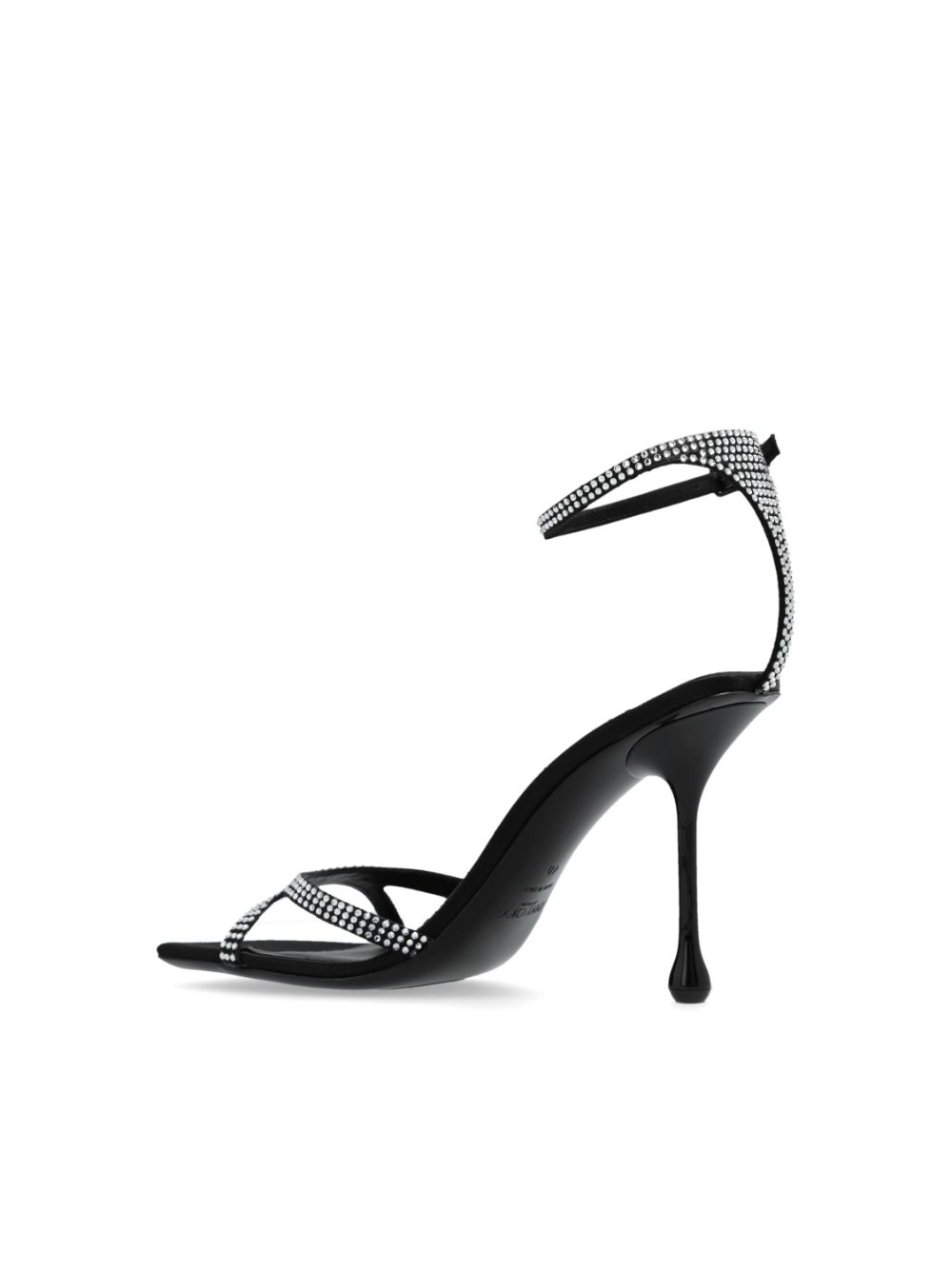 Jimmy Choo Ixia 95 mm sandalen met kristallen Zwart