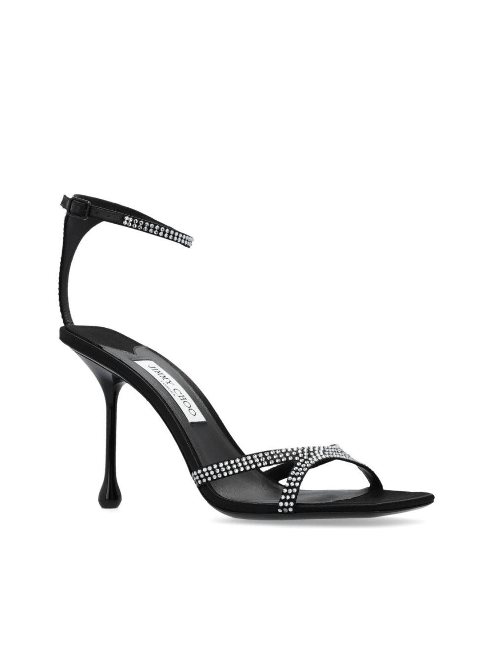 Jimmy Choo Ixia 95 mm sandalen met kristallen Zwart