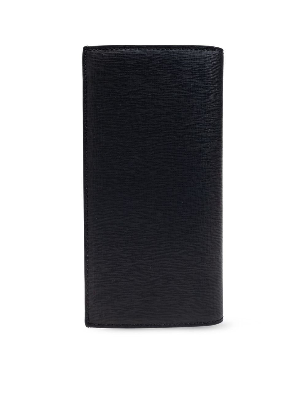 Shop Bally Ribbon Leather Wallet In Black