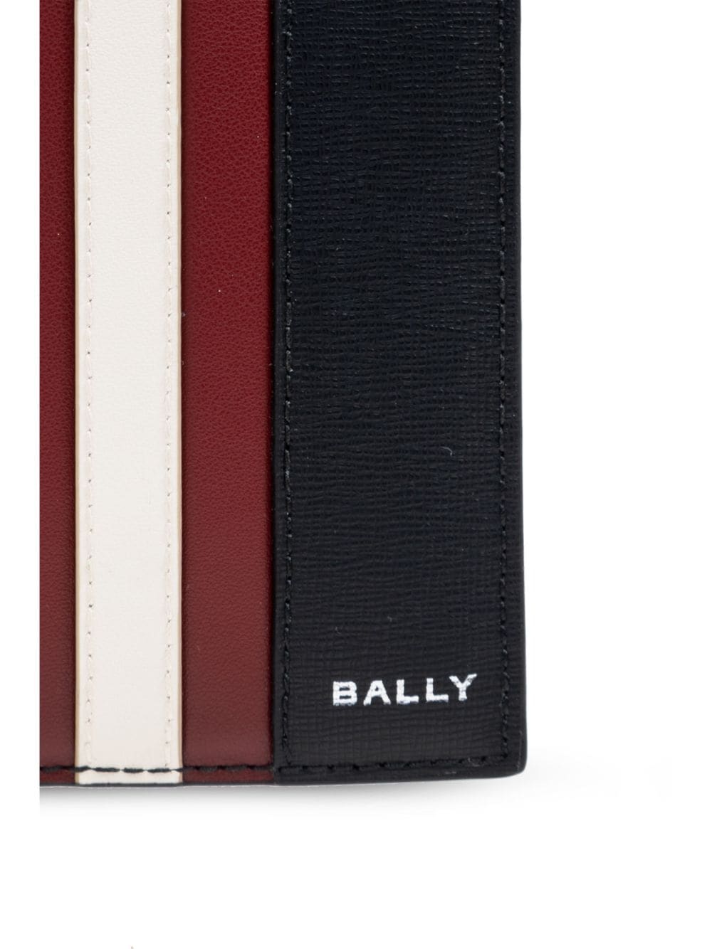 Shop Bally Ribbon Leather Wallet In Black