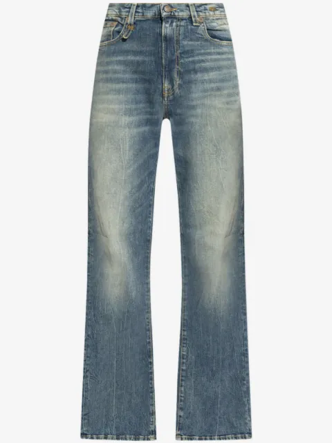 R13 logo patch jeans