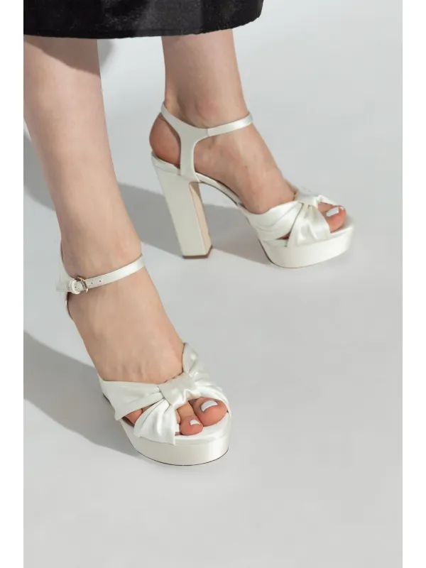Jimmy Choo Heloise 120mm Sandals | White | FARFETCH