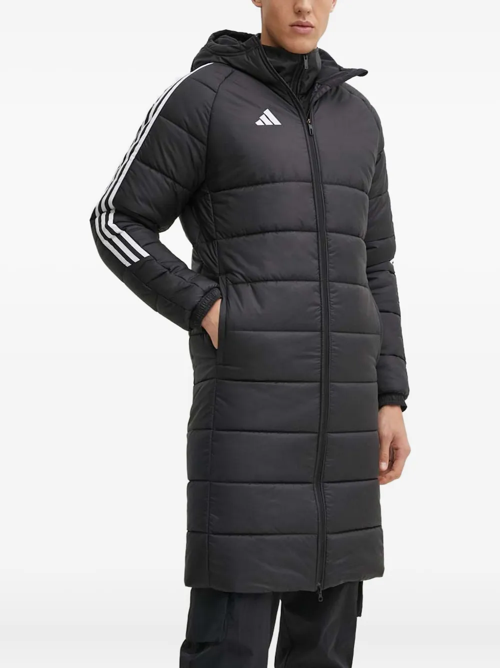 adidas three-stripe padded jacket | Black | Image 1