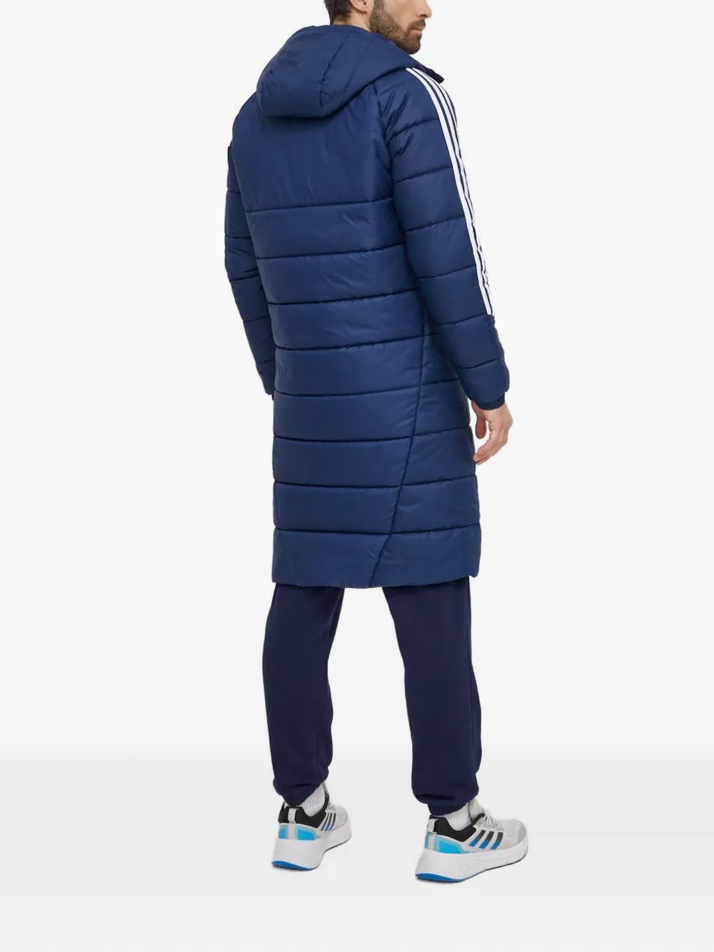 adidas Gewatteerde jas met drie strepen Blauw