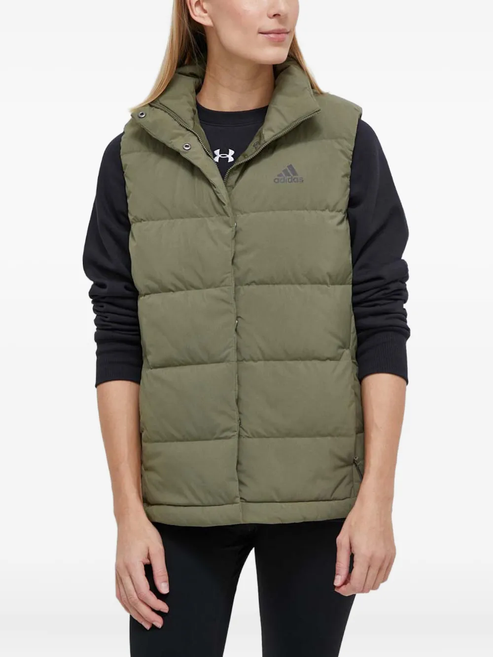 adidas Helionic quilted puffer vest | Green | Image 1