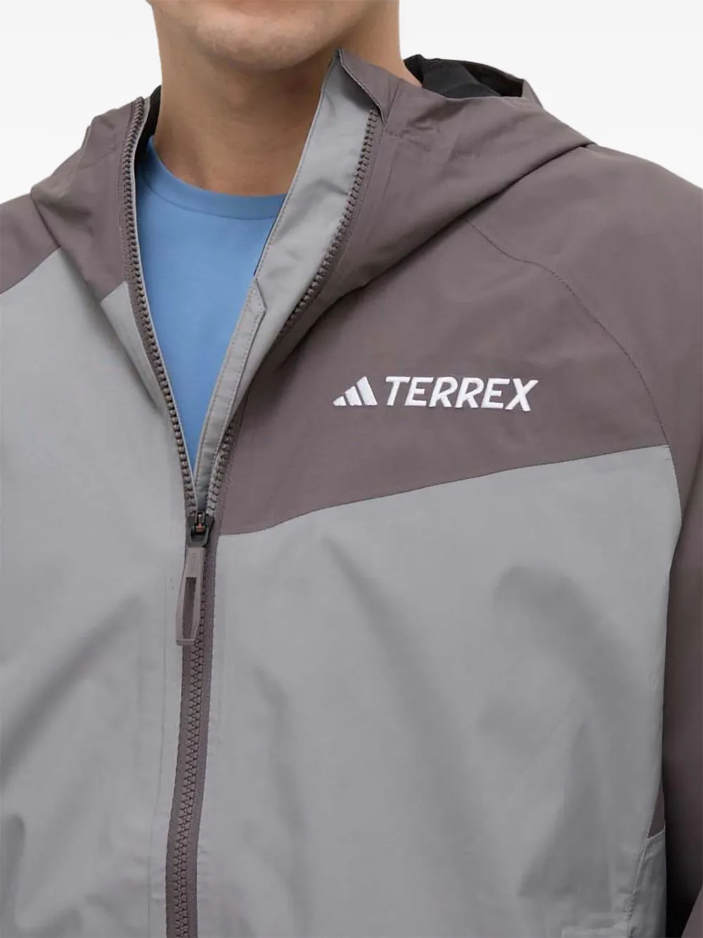 adidas Jack met colourblocking en capuchon Grijs