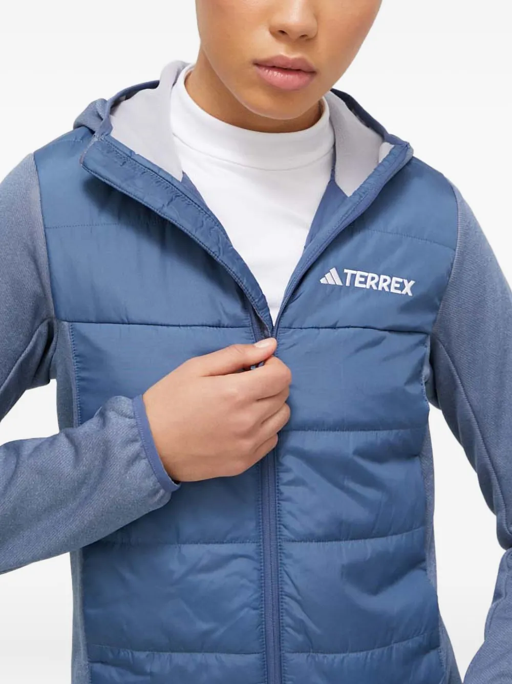 adidas Gevoerd jack met capuchon Blauw