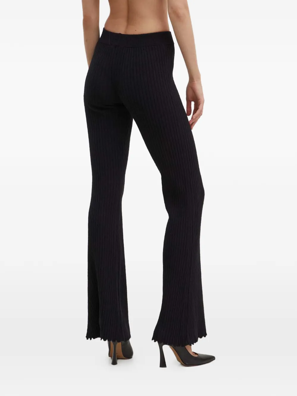 MOSCHINO JEANS Geribbelde gewelfde legging Zwart