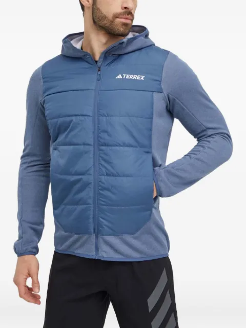 adidas hooded quilted jacket