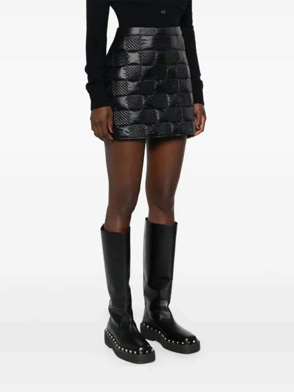 【関税&送料込み】Moncler Skirts Moncler logo-patch Quilted Miniskirt | Black | FARFETCH