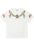 ETRO KIDS floral embroidered t-shirt - White