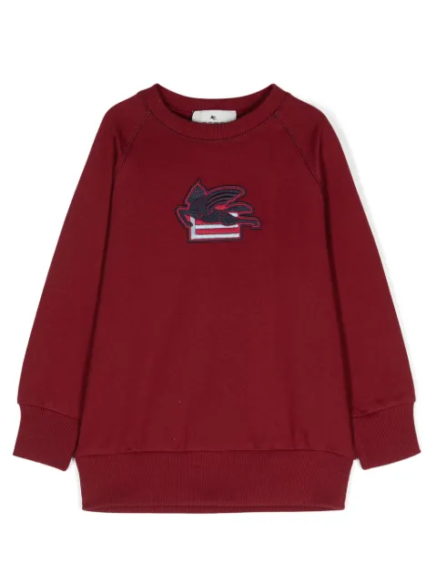 ETRO KIDS Pegaso embroidery cotton sweatshirt