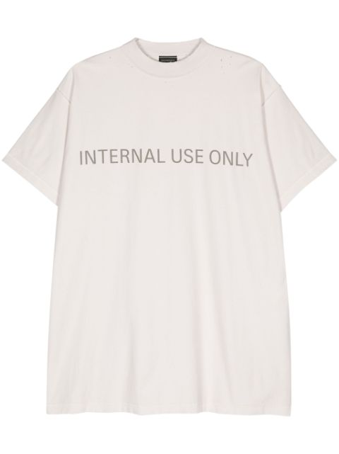 Balenciaga text-print distressed T-shirt Women