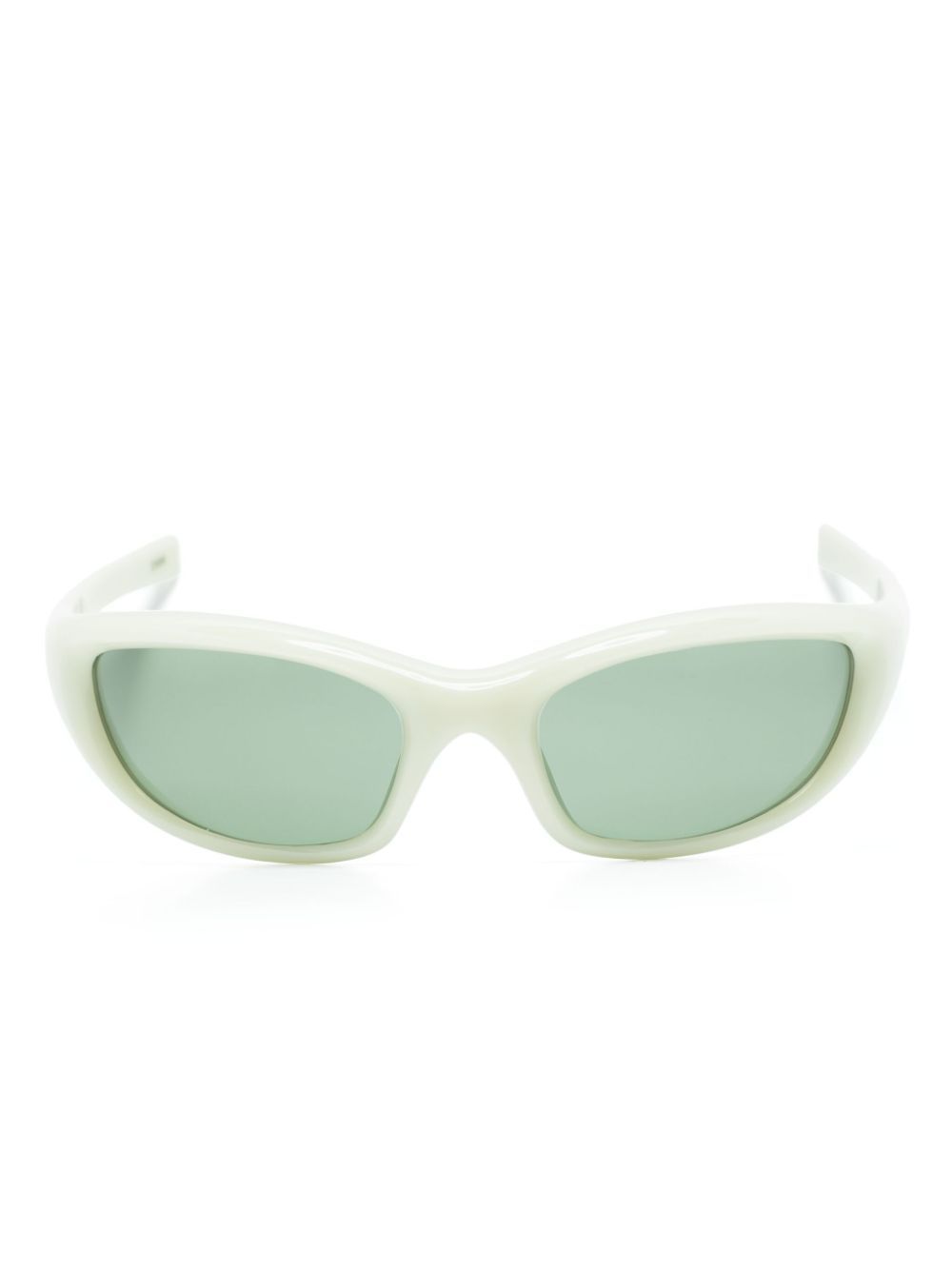 Chimi Wraparound-frame Sunglasses In Green