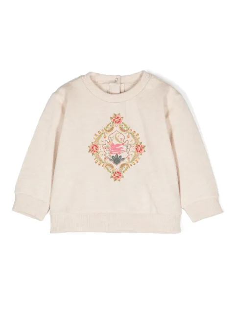ETRO KIDS Pegaso embroidery cotton sweatshirt