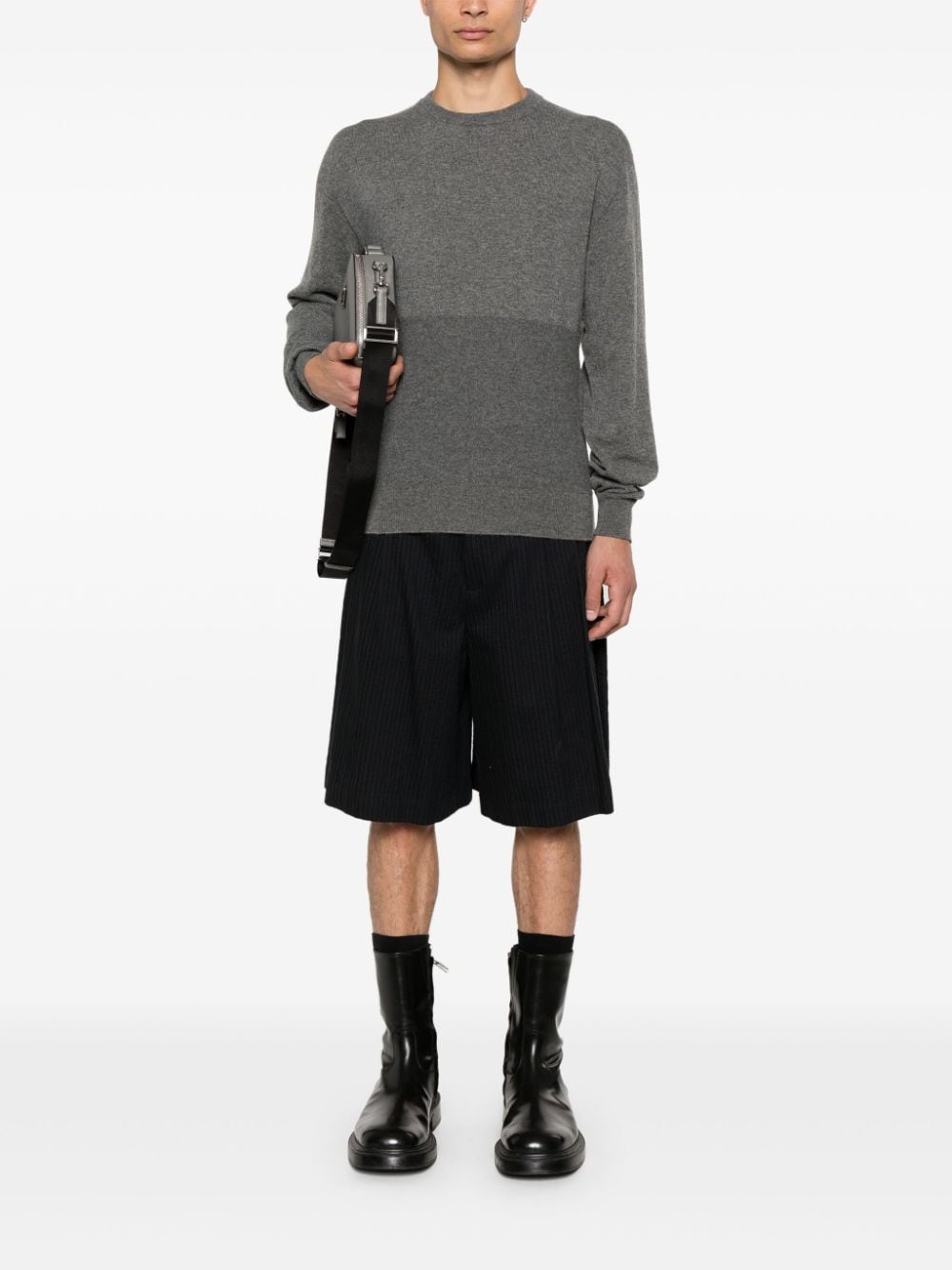 Shop Jil Sander Crew-neck Sweater In Grey