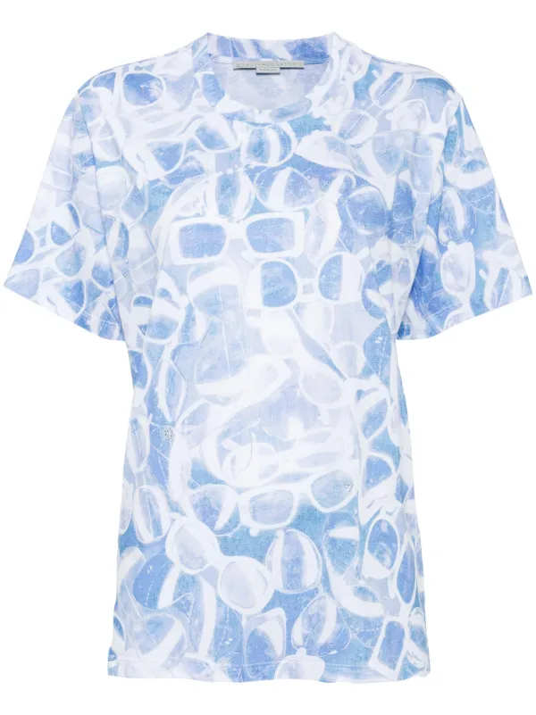 Stella McCartney Sunglasses-print T-shirt in Blue