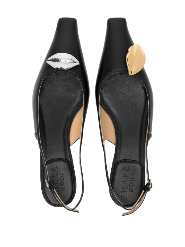 A.W.A.K.E. Mode Ballerine Amanda Con Cinturino Posteriore Nero FARFETCH IT