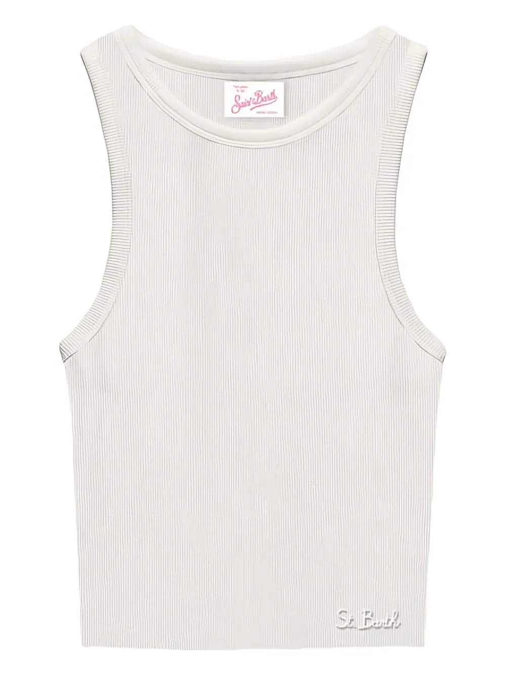 MC2 Saint Barth ribbed top | Neutrals | Image 1