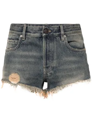 【BALENCIAGA】Denim Mini Shorts デニム ミニ ショートパンツ Balenciaga Shorts for Women | Online Sale up to 60% off | Lyst