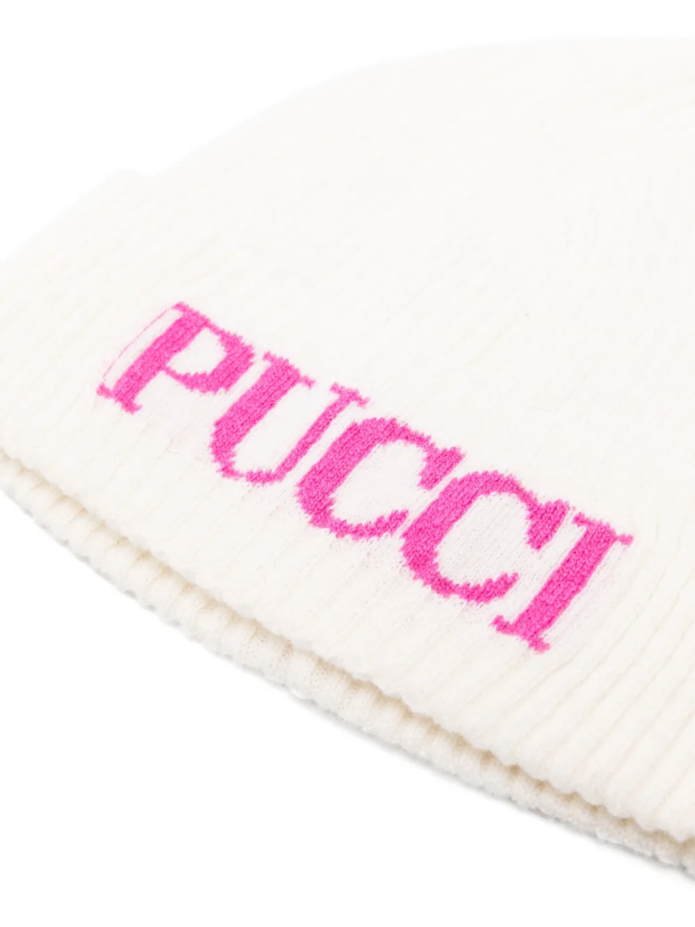 PUCCI Junior Muts met logo jacquard - Wit