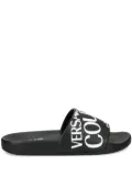 Versace Jeans Couture logo-printed slides - Black