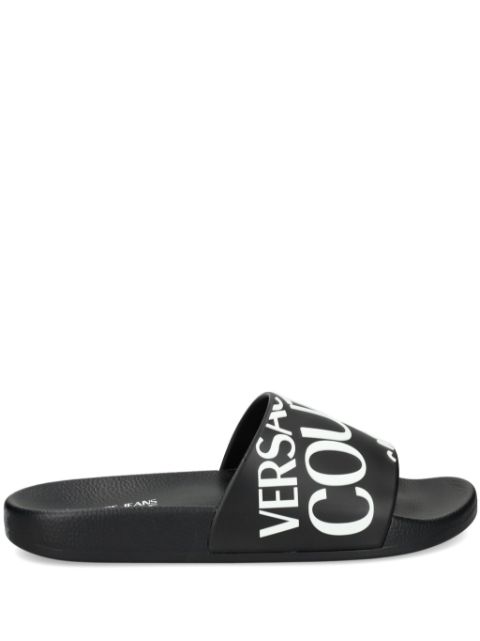 Versace Jeans Couture logo-printed slides