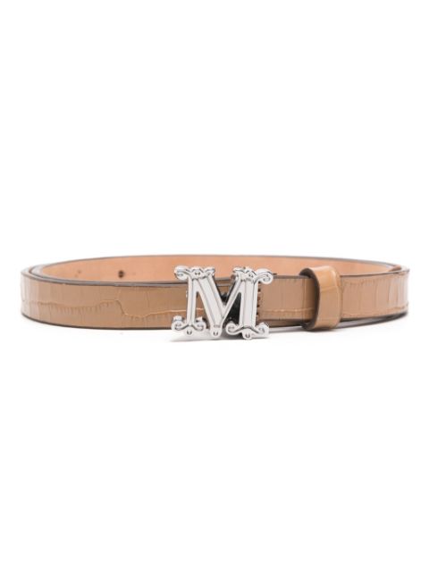 Max Mara monogram-buckle leather belt Women