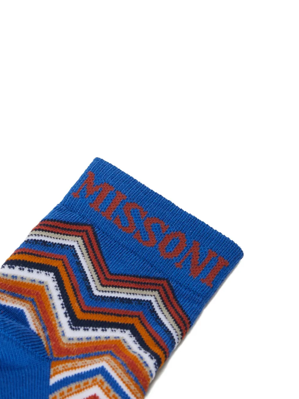 Missoni Kids zigzag-pattern socks Blauw